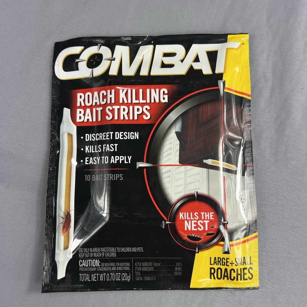 Combat Roach Killing Bait Strips 10 Count Kills Large & Small Roaches